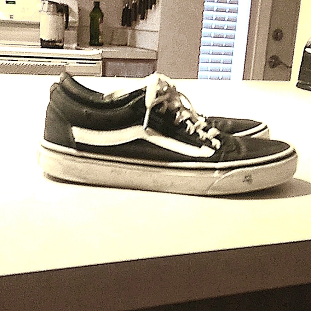 Vans,black and white,6.5